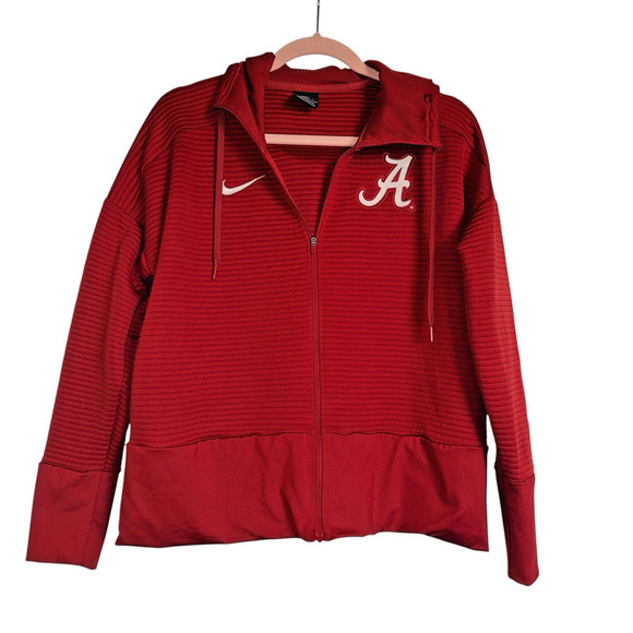 Nike Dri-Fit Sz Sm Full Zip Hoodie Alabama Crimson Tide Quilted Collegiate‎ Cozy - Picture 1 of 9